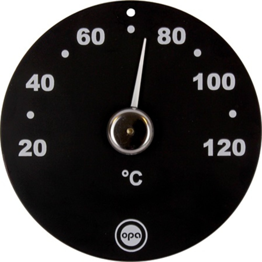 Rundes Metall-Saunathermometer