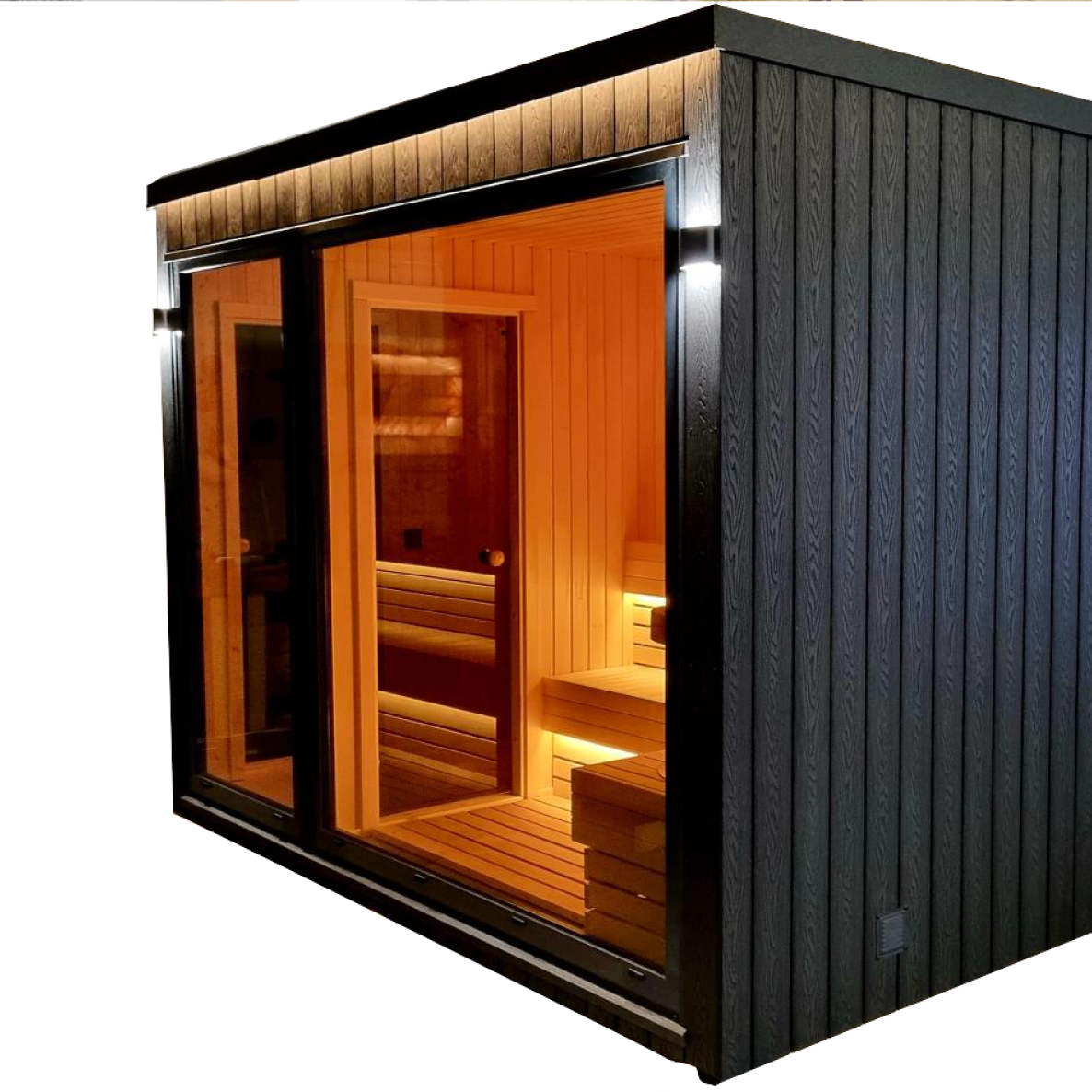 sauna Exclusive+ mit der Möglichkeit einer Duschkabine - Nordic line