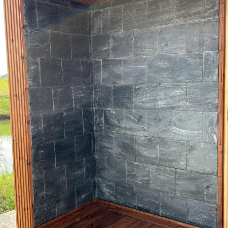 Schiefer-Terrassenwandverkleidung